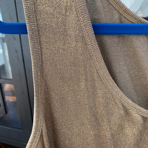 Lauren, by Ralph Lauren, gold sparkly tank - Picture 4 of 7